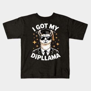 I Got My Dipllama Funny Llama Diploma School Graduation Kids T-Shirt
